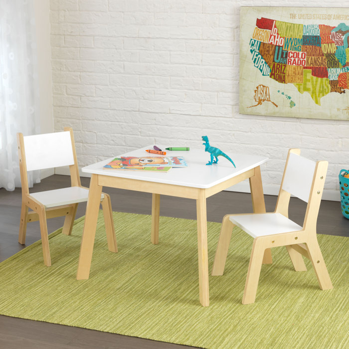 KidKraft Modern Kids 3 Piece Play Table and Chair Set & Reviews
